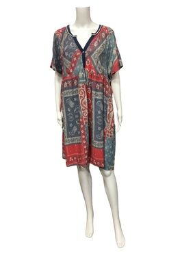 Double D Ranch Bandana V-Neck Dress Size: XL